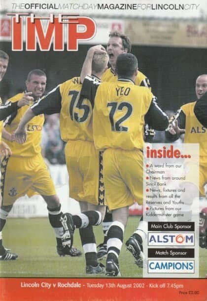 Lincoln City v Rochdale 13-Aug-2002