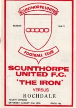 Scunthorpe United v Rochdale 21-Aug-1976