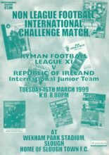 Ryman Football League XI v Republic of Ireland International Junior Team 16-Mar-1999