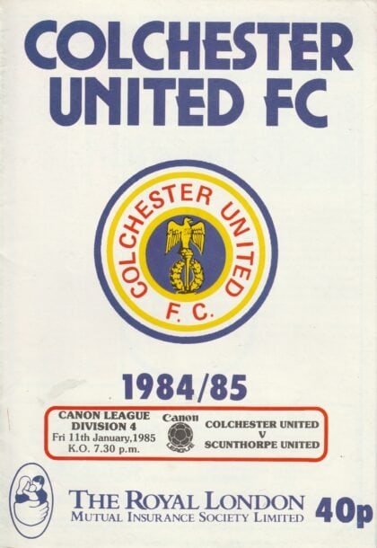 Colchester United v Scunthorpe United 11-Jan-1985