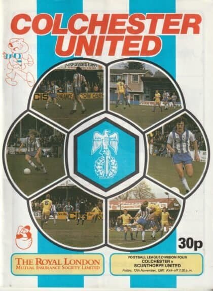 Colchester United v Scunthorpe United 13-Nov-1981