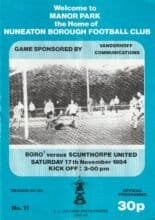 Nuneaton Borough v Scunthorpe United 17-Nov-1984