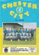 Chester City v Scunthorpe United 14-Dec-1985