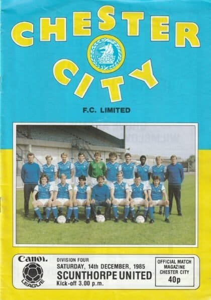 Chester City v Scunthorpe United 14-Dec-1985