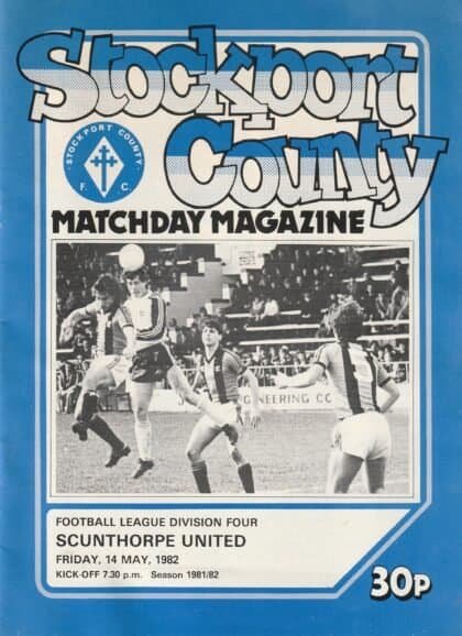 Stockport County v Scunthorpe United 14-May-1982
