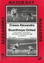 Crewe Alexandra v Scunthorpe United 16-Feb-1985