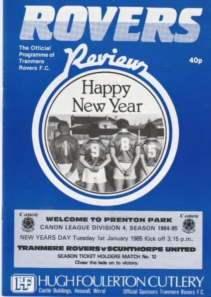 Tranmere Rovers v Scunthorpe United 01-Jan-1985