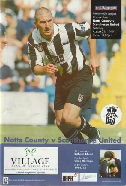 Notts County v Scunthorpe United 21-Aug-1999