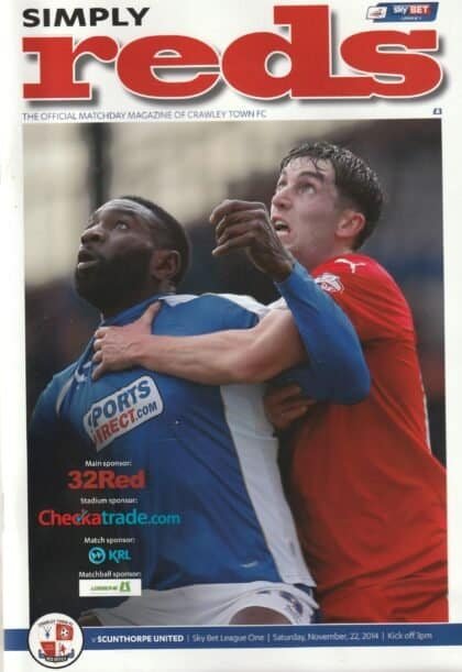 Crawley Town v Scunthorpe United 22-Nov-2014