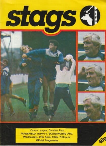 Mansfield Town v Scunthorpe United 24-Apr-1985
