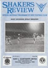 Bury v Scunthorpe United 27-Oct-1984