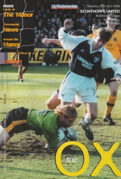 Oxford United v Scunthorpe United 29-Apr-2000