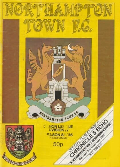 Northampton Town v Scunthorpe United 02-Nov-1985