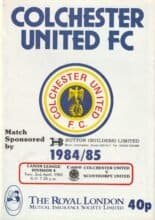 Colchester United v Scunthorpe United 02-Apr-1985