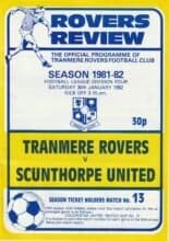 Tranmere Rovers v Scunthorpe United  30-Jan-1982