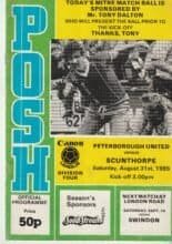 Peterborough United v Scunthorpe United 31-Aug-1985