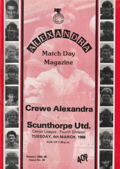 Crewe Alexandra v Scunthorpe United 04-Mar-1986