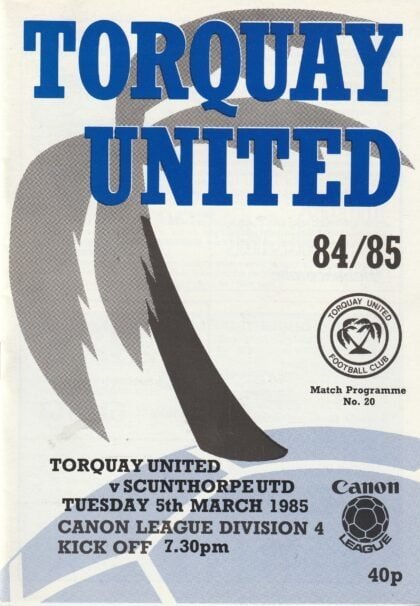 Torquay United v Scunthorpe United 05-Mar-1985