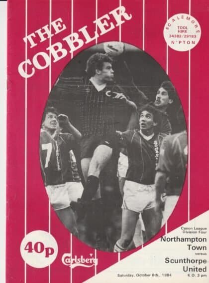 Northampton Town v Scunthorpe United 06-Oct-1984