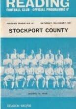 Reading v Stockport County 19-Aug-1967