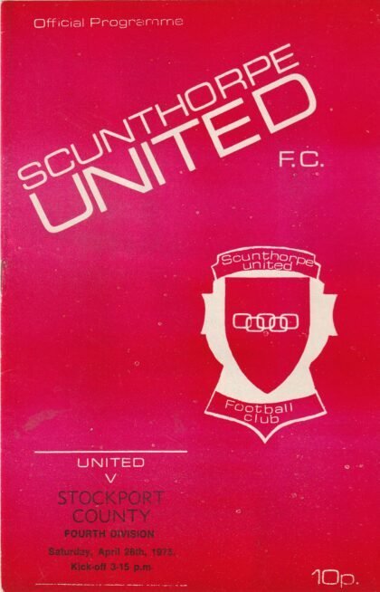 Scunthorpe United v Stockport County 26-Apr-1975