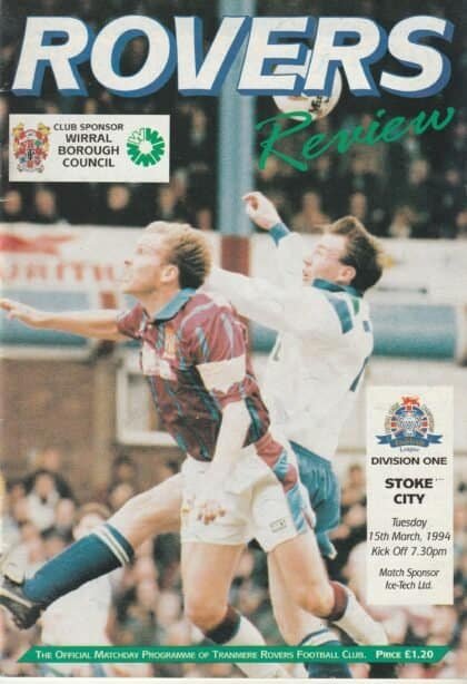 Tranmere Rovers v Stoke City 15-Mar-1994