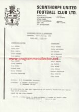 Scunthorpe United v Sunderland 22-Jan-1981