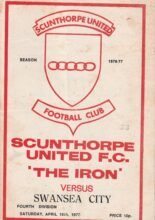 Scunthorpe United v Swansea City 16-Apr-1977