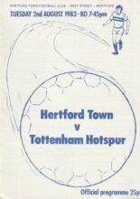 Herford Town v Tottenham Hotspur 02-Aug-1983