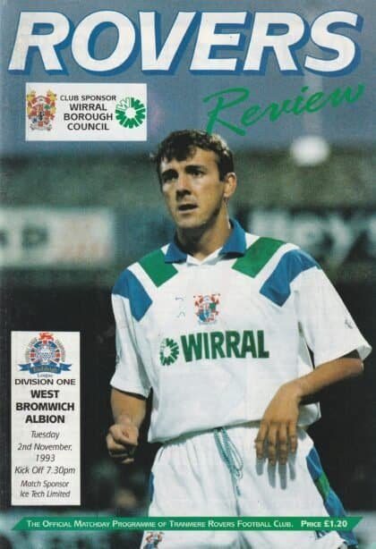 Tranmere Rovers v West Bromwich Albion 02-Nov-1993