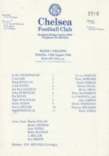 Blues v Yellows 18-Aug-1984
