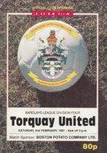 Scunthorpe United v Torquay United 02-Feb-1991
