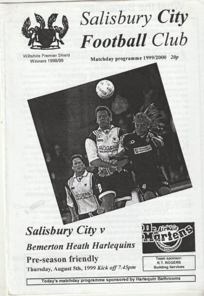 Salisbury City v Bemerton Heath Harlequins 05-Aug-1999