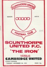 Scunthorpe United v Cambridge United 04-Nov-1975