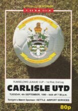 Scunthorpe United v Carlisle United 04-Sep-1990