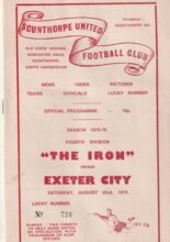 Scunthorpe United v Exeter City 23-Aug-1975