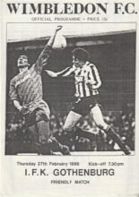 Wimbledon v IFK Gothenburg   27-Feb-1986