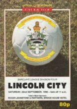 Scunthorpe United v Lincoln City 22-Sep-1990