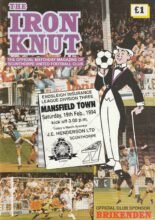 Scunthorpe United v Mansfield Town 19-Feb-1994