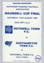 Rothwell Town v Northampton Town   12-Aug-1989