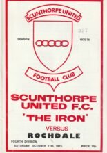 Scunthorpe United v Rochdale 11-Oct-1975