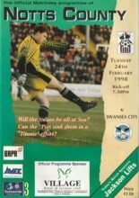 Notts County v Swansea City 24-Feb-1998