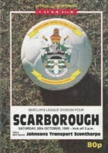 Scunthorpe United v Scarborough 20-Oct-1990