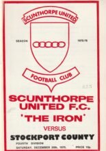 Scunthorpe United v Stockport County 20-Dec-1975