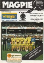 Notts County v Swansea City 30-Nov-1985