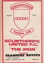 Scunthorpe United v Tranmere Rovers 24-Feb-1976