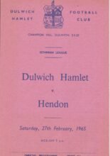 Dulwich Hamlet v Hendon 27-Feb-1965