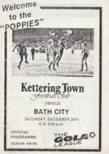 Kettering Town v Bath City 28-Dec-1985