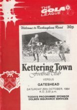 Kettering Town v Gateshead 20-Oct-1984