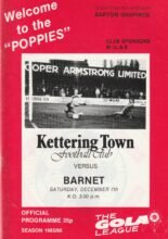 Kettering Town v Barnet 07-Dec-1985